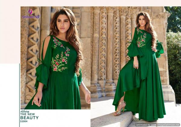 Arihant-Florin Satin Silk Gown Style Kurtis Seller